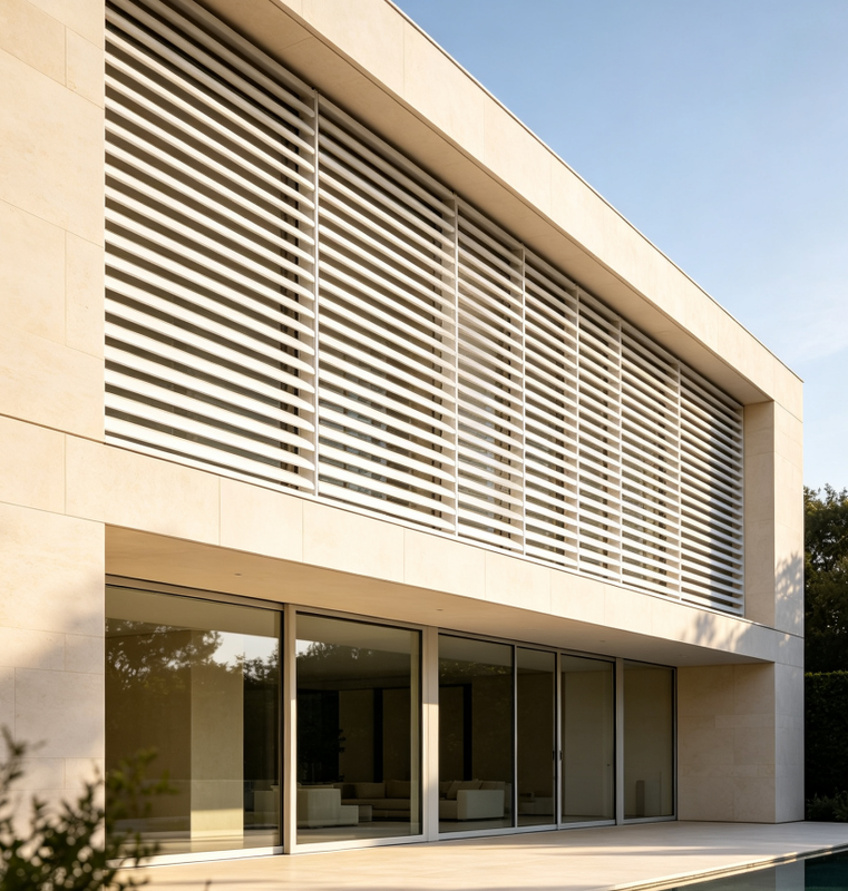 Customized 6063-T5 Aluminum Louver Powder Coated For Sun Shade And Ventilation