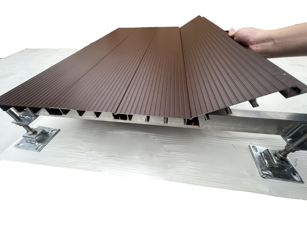 Heavy Duty 6063-T5 Aluminum Outdoor Decking Class A Fire Proof / Interlocking Click In System For