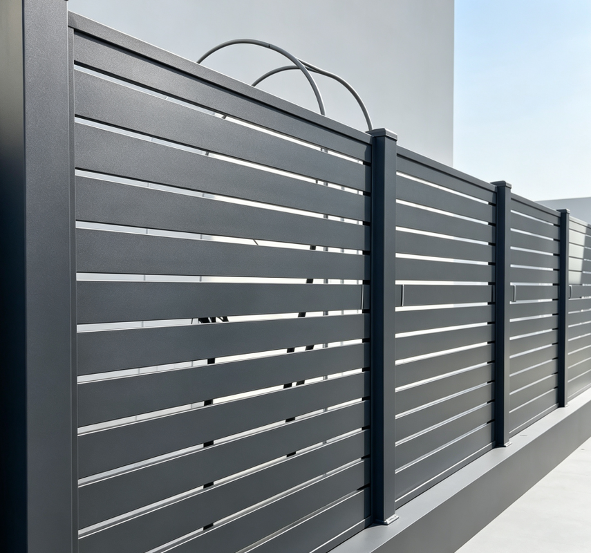 6063-T5 High Strength Aluminum Fence And Railing Powder Coated Modular Pre Fabricated Panel Design