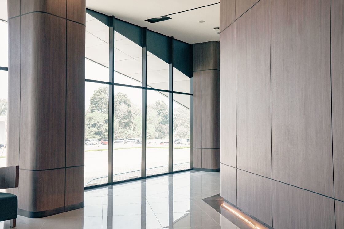 Moisture Proof Wood Grain Aluminum Panels Perforated For Commercial Wall Decoration