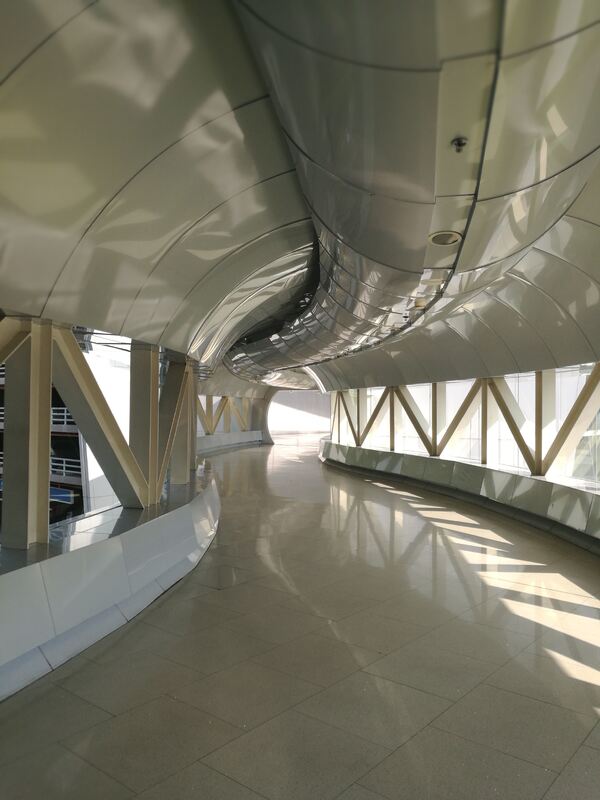 Powder Coated Interior Aluminum Panels Large Curved Surface For Corridor Tunnel Ceiling Wall