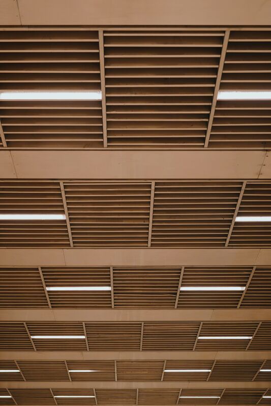 Horizontal Louver Grid Ceiling Panels For Indoor Public Decoration