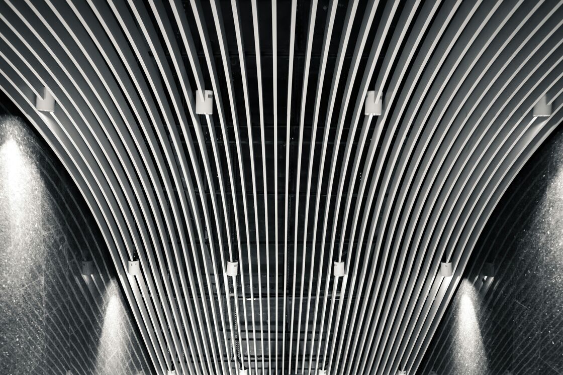 Arch Curved Aluminum Strip Ceiling Panel For Arch Interior Decoration