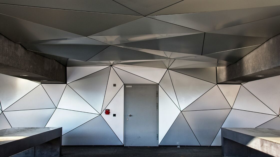 Geometric Triangle Aluminum Veneer Panel For Interior Wall Ceiling Decoration