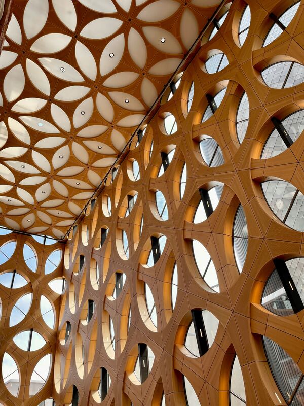 Wood Grain Floral Hollow Custom Aluminum Panels For Interior Wall Facade Decoration