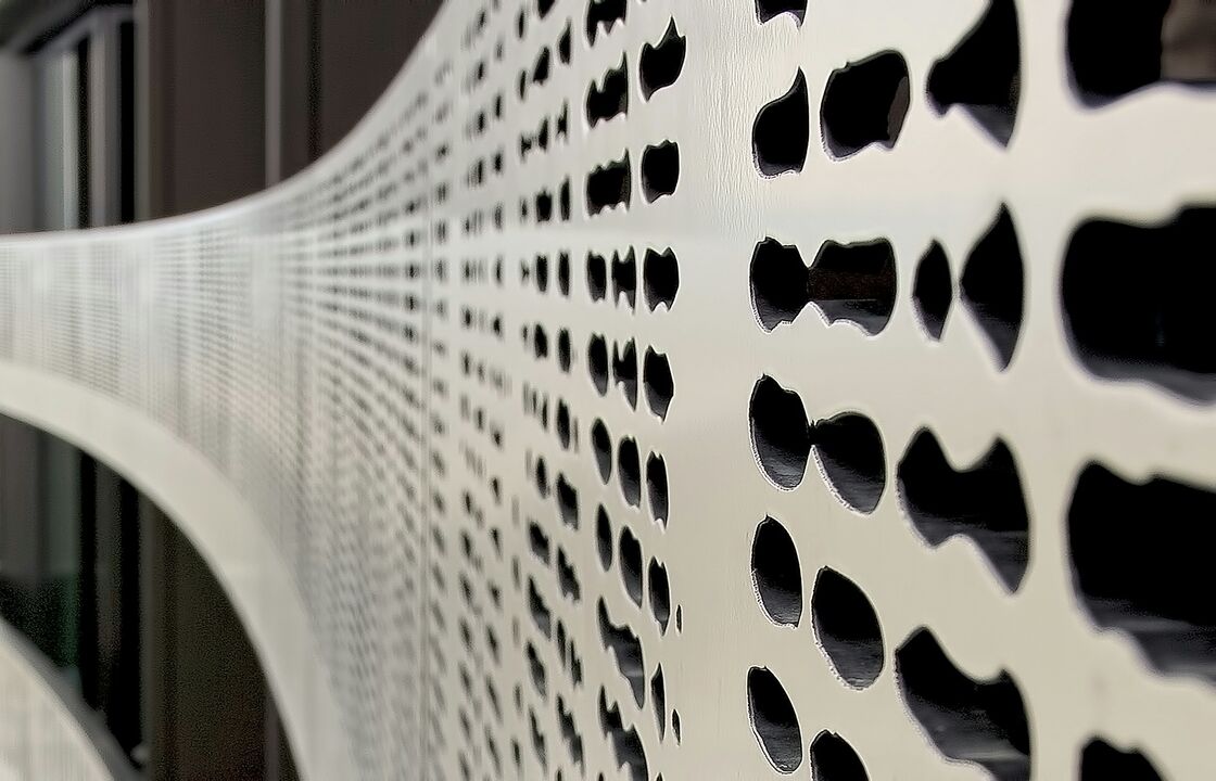 Custom Curved Art Perforated Aluminum Panels For Building Exterior Facade Cladding