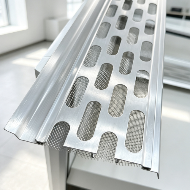 Aluminum Gutter Guard Micro Mesh Leaf Filter Stop Pine Needles Leaves Roof Gutter Protection