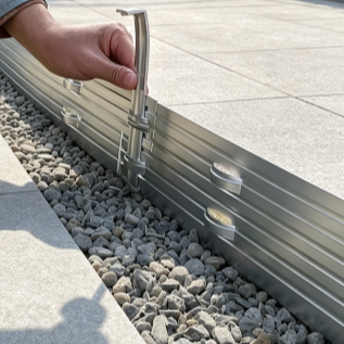 Flexible Aluminum Garden Edging Heavy Duty For Straight / Curved Landscape Borders