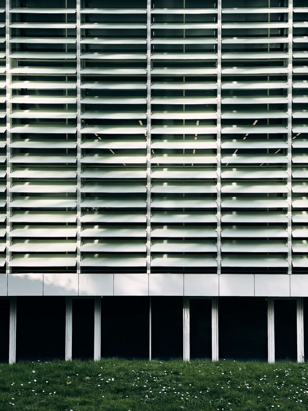 Light Color Fixed Aluminium Louvers Custom Panels For Building Facade Cladding