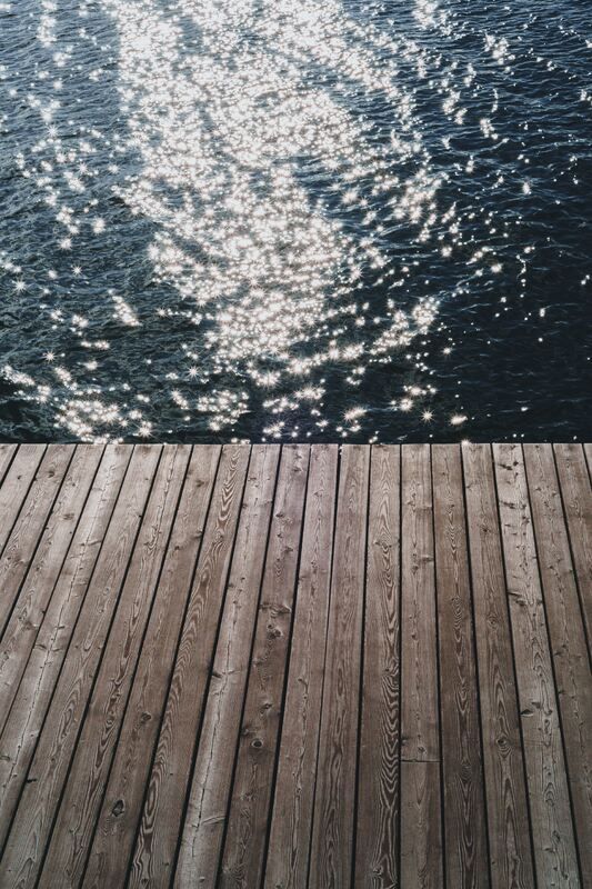 Wood Grain Aluminum Decking Panels For Lakeside Dock Outdoor Platform Flooring