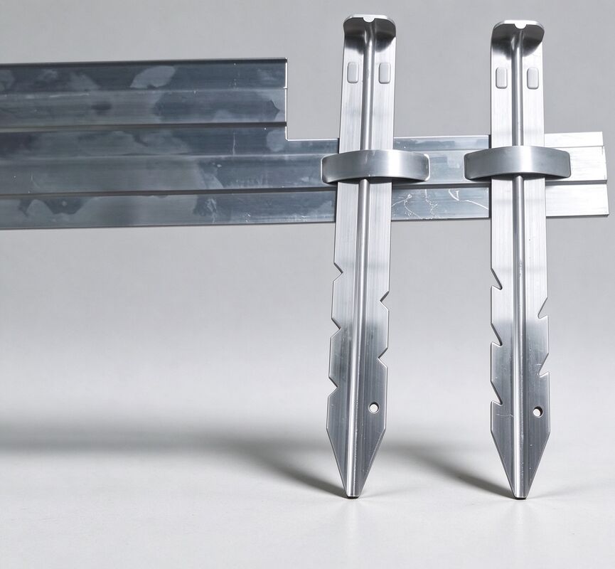 4 InchesMill Finish Aluminum Landscape Edging One Piece With 3 Spikes Aluminum Garden Border for Garden Lawn Yard Decoration